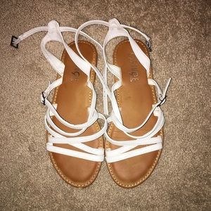 White sandals
